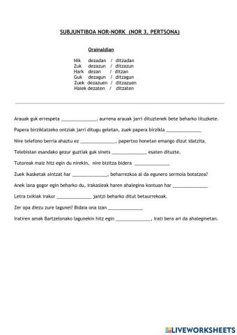 Subjuntiboa nor-nork (nor 3. pertsona)i