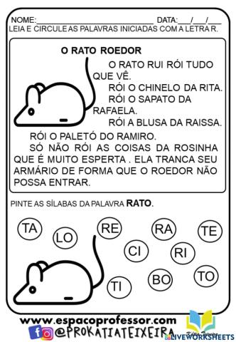 Atividadec de alfabetização silabas