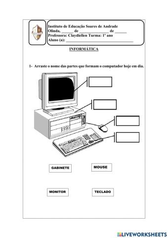 Atividades Partes do computador