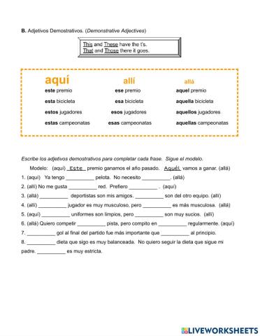 Demonstratives Practice