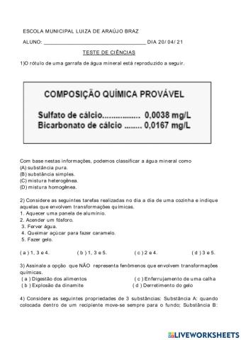 Trasformção Química