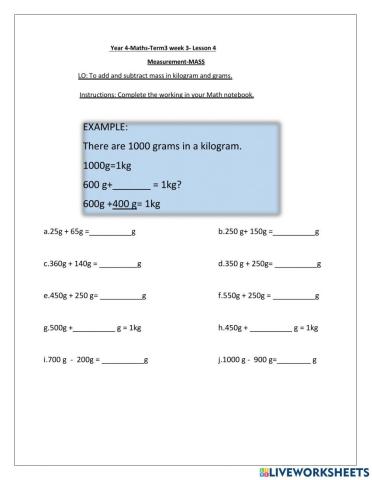 DIS Maths term 3 week 3 lesson 4 Foundation