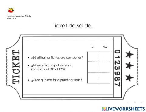 Ticket de salida