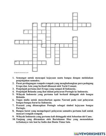 Teka Teki Silang Sejarah