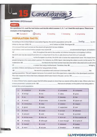 Use of English B2 - Unit 15 and Final FCE test