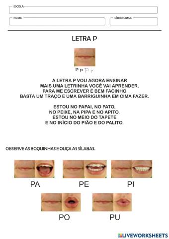 Letra P