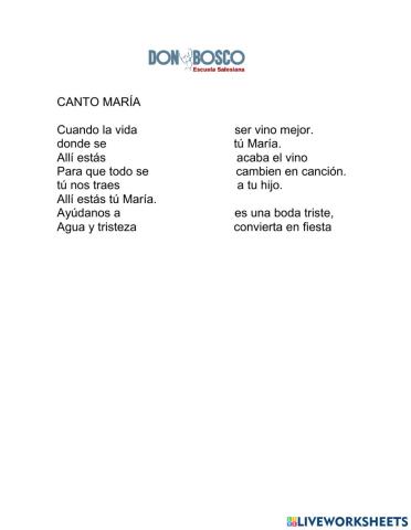 Canto maria