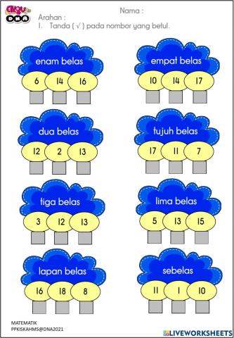 Mengenal Nombor