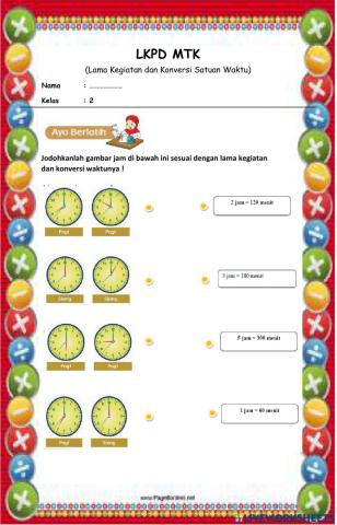 Lama kegiatan dan Konversi Waktu