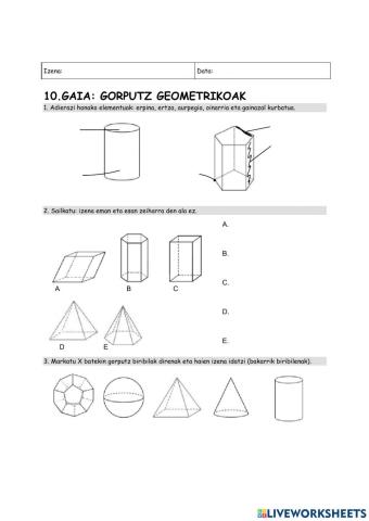 Gorputz geometrikoak