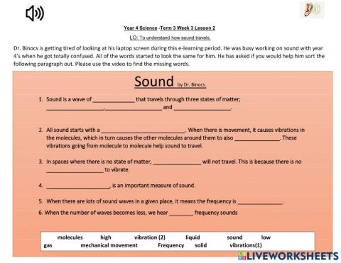 DIS Science Term 3 Week 3 lesson 2