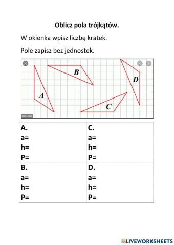 Pola trójkątów