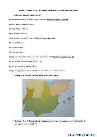 Repaso tema 7 geografia