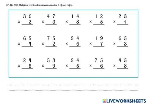 Multiplicaciones para segundo