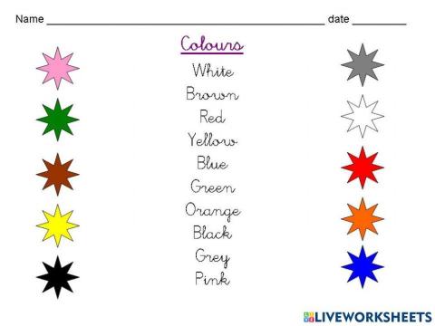 colors in english