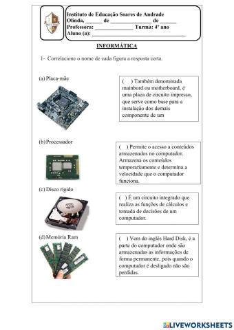 Tipos de Hardwares (internos)