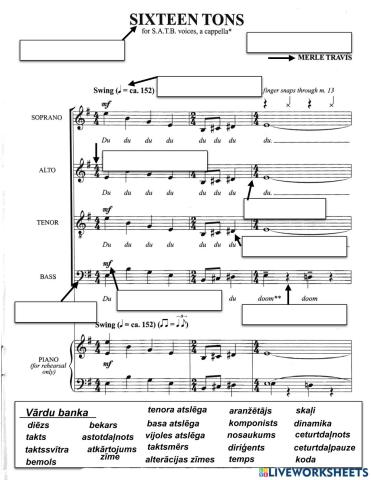 Sheet music anatomy