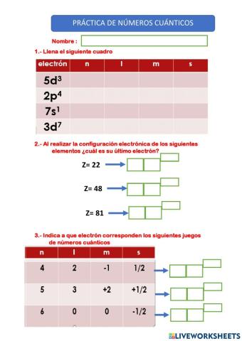 Practica de numeros cuanticos