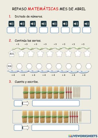 Repaso evaluación mes de abril