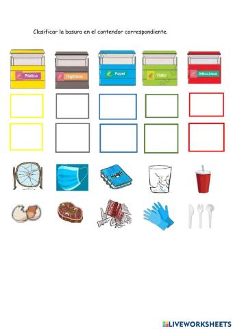 Clasificación de la basura