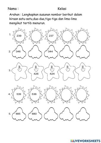 Tertib menurun 1000