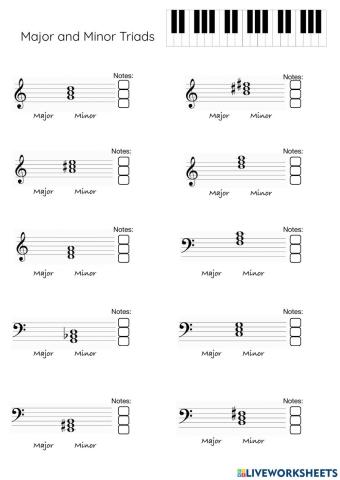 Major and Minor Triads