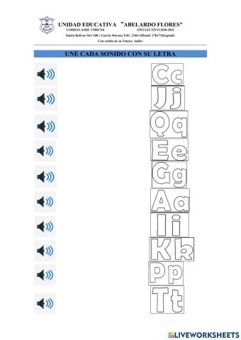 Sonido de las letras