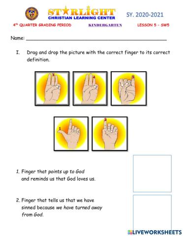ESP-CL (KINDER) - SW LESSON 5: YOUR HAND TELLS YOU A STORY (PART 2)