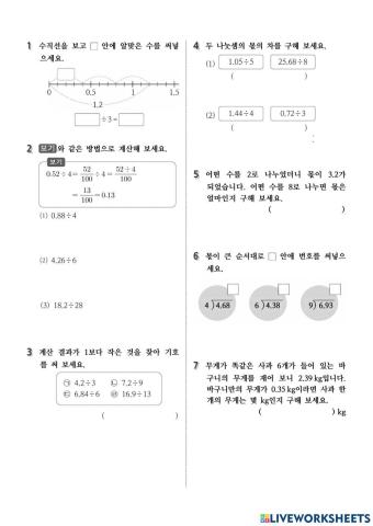 소수의 나눗셈 5차시