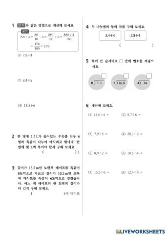 소수의 나눗셈 6차시