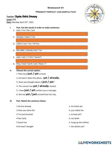 Present Perfect- Past simple