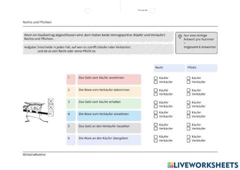 Der Kaufvertrag (Rechte und Pflichten)