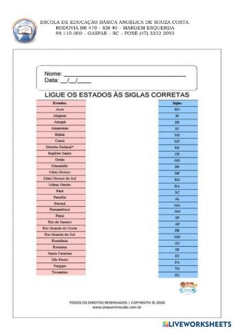 Siglas dos estados brasileiros