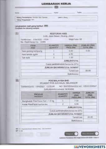 5.1 Penyelesaian masalah melibatkan wang