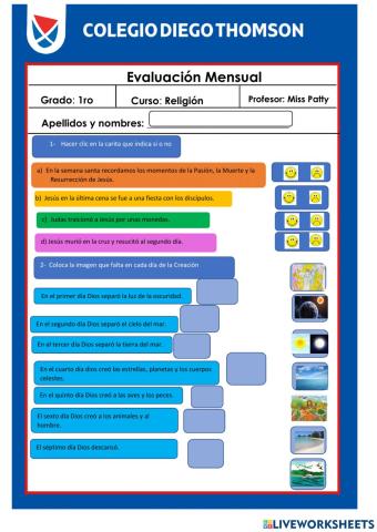 Evaluación de Religión