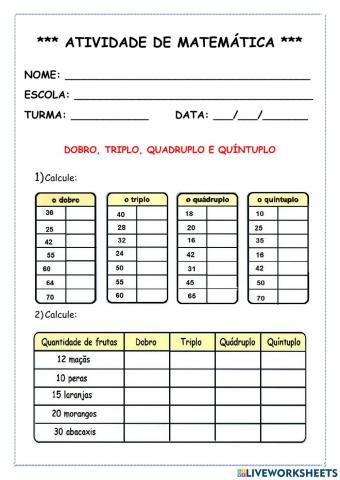 Ativ Matemática 26 a 01 maio 2021