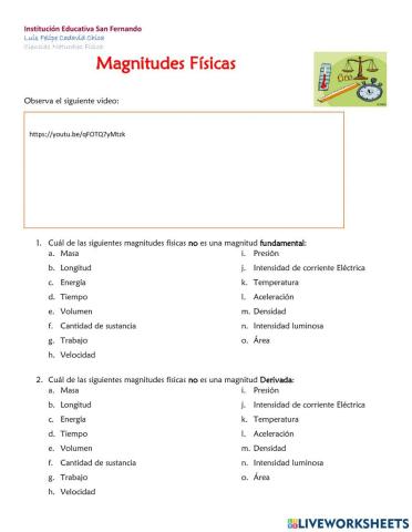 Magnitudes Físicas