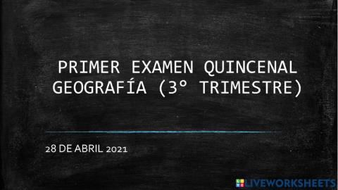 Examen geografía