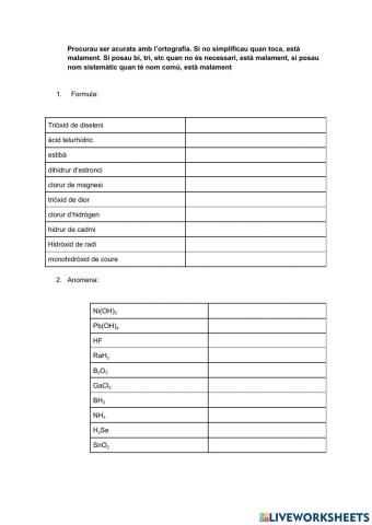 Formulació 3r ESO