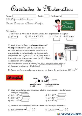 Potenciação e Notação Científica