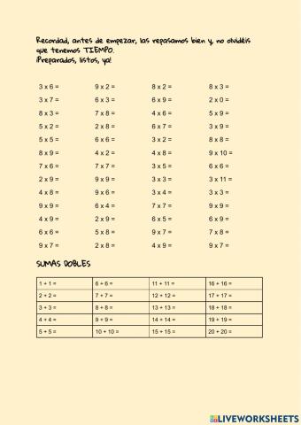 Prueba de tablas