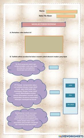 Kuis Masalah Pokok Ekonomi