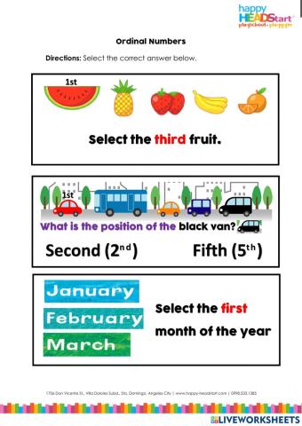 Ordinal numbers