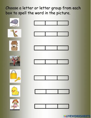 Spelling With Short Vowels Review