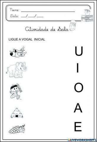 Associe a figura a letra inicial