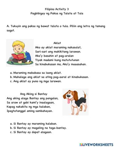 Filipino Activity 3