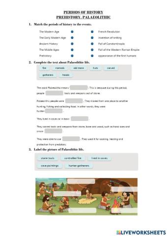 Periods of History. Palaeolithic