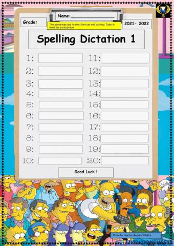 Spelling Dictation