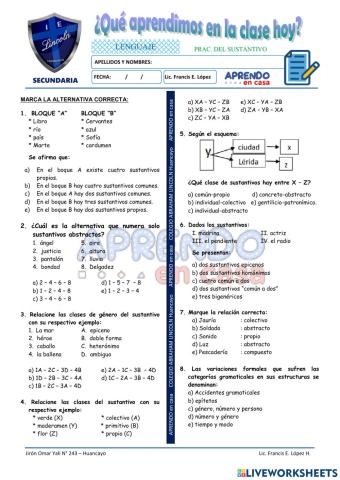 Prac. del sustantivo