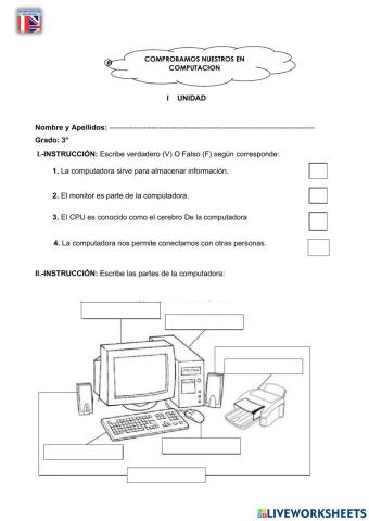 Examen Computación I Unidad 3to